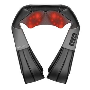 Nekteck Shiatsu Neck & Back Massager w/ Heat Deep Tissue Plug-In Open Box